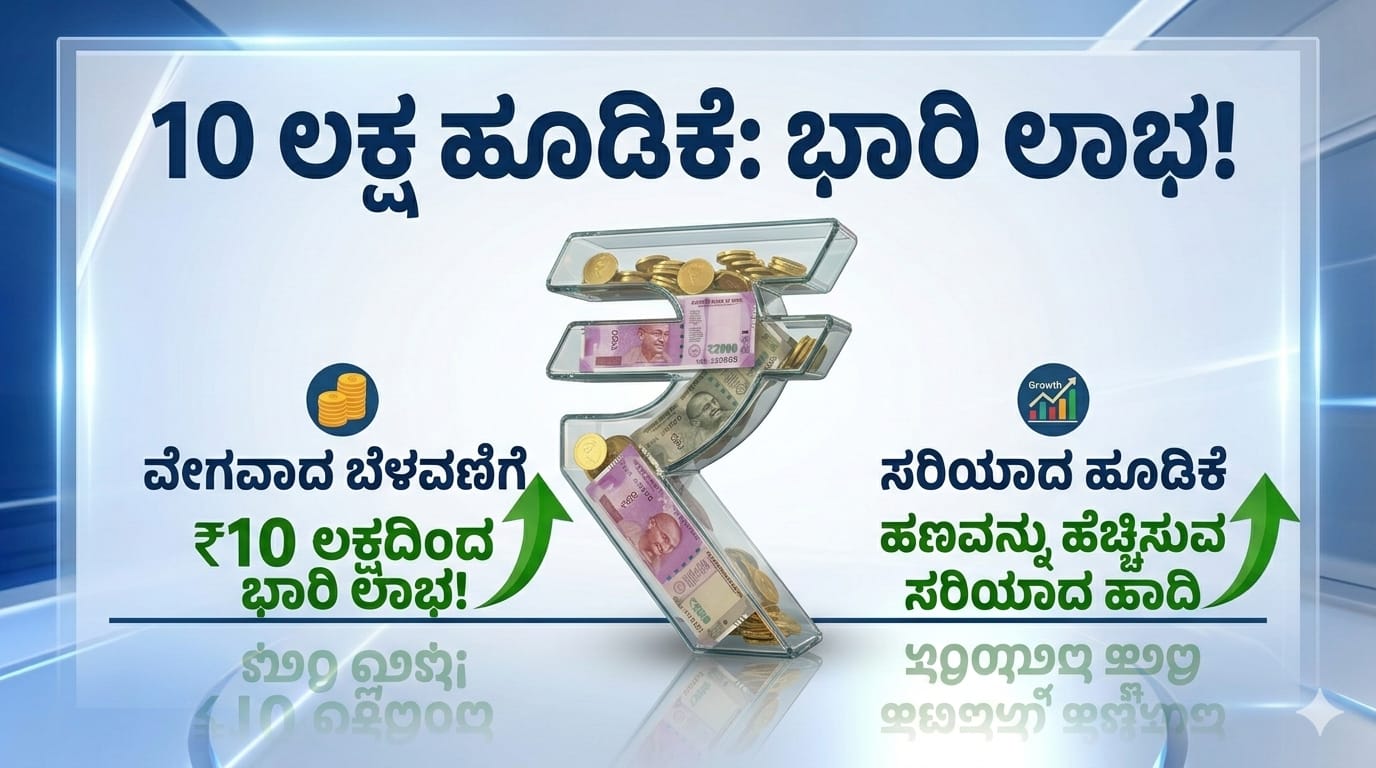 10 ಲಕ್ಷ ಹೂಡಿಕೆ: 10 ಲಕ್ಷ ಹೂಡಿಕೆ ಮಾಡಿದರೆ ಎಷ್ಟು ಲಾಭ? ಹಣ ವೇಗವಾಗಿ ಹೆಚ್ಚಿಸುವ ಸರಿಯಾದ ವಿಧಾನ ತಿಳಿಯಿರಿ