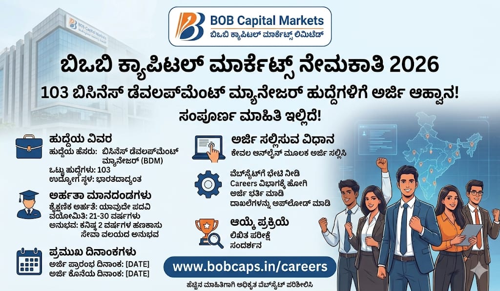 BOB Capital Markets Recruitment 2026