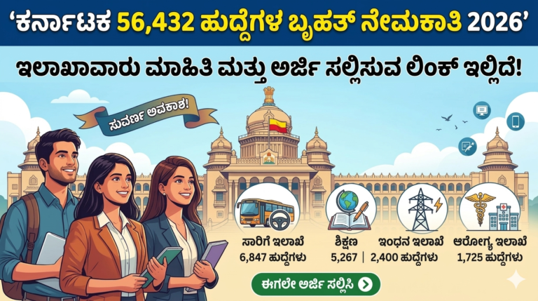 ಕರ್ನಾಟಕ ಸರ್ಕಾರಿ ನೇಮಕಾತಿ 2026